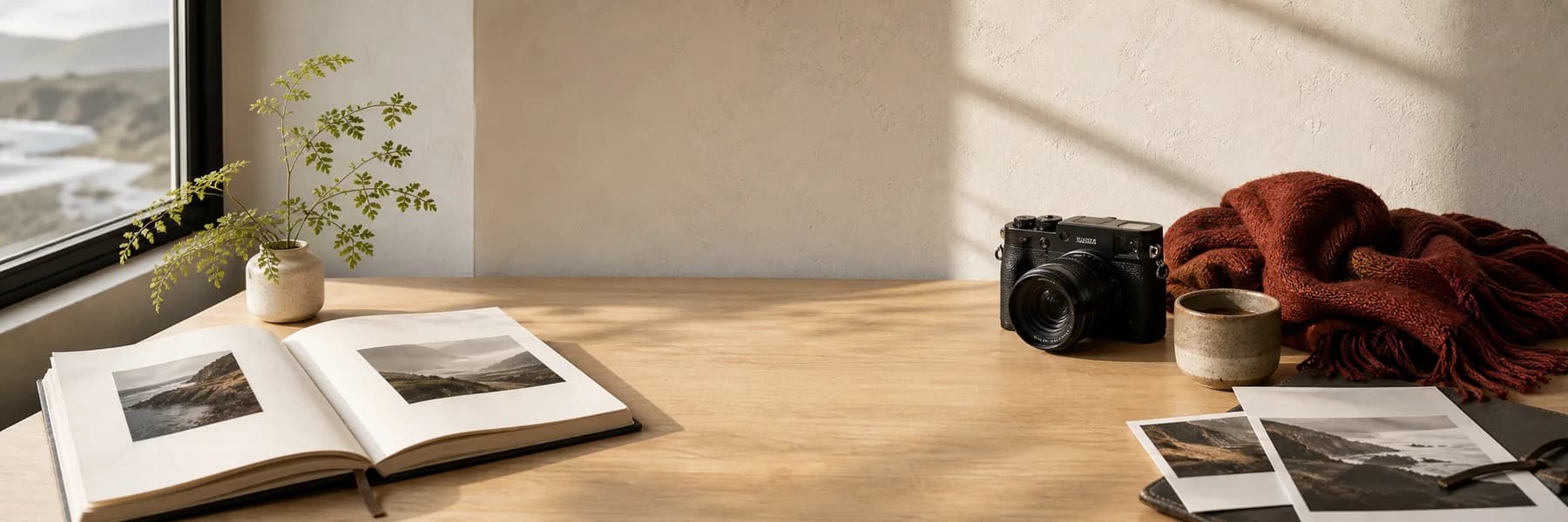 Sarah's photography workspace